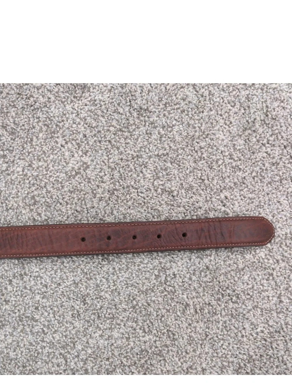 Men's LL Bean Brown Leather Belt 246374 USA Made 46 Genuine Full Grain Leather